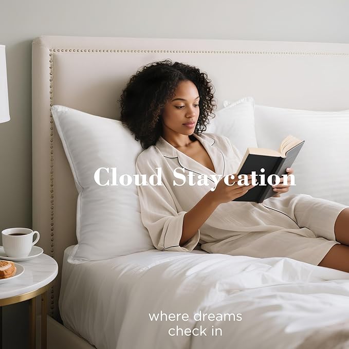 viewstar Bed Pillows King Size Set of 2, Hotel Collection, Down Alternative Big Pillow for Back, Stomach or Side Sleepers, Soft