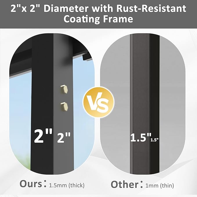 MUPATER Outdoor Carport, 12' x 20' Heavy Duty Canopy for Garage,Car Garage Shelter with Metal Roof and Frame for Car, and Boat, Grey