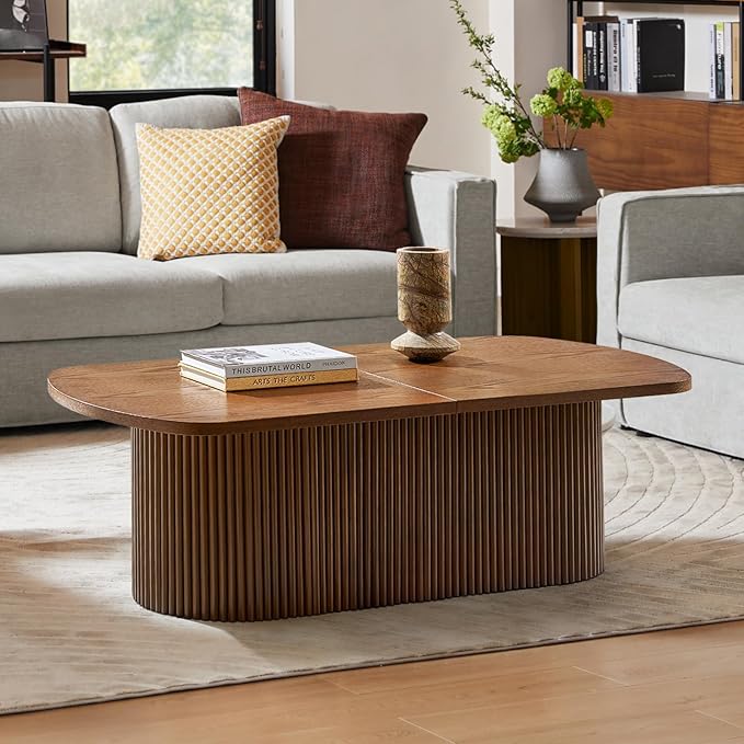 HULALA HOME Modern Lift Top Coffee Table with Storage, Space Saving Living Room Table, Multi-Functional Wood Coffee Table(Walnut)