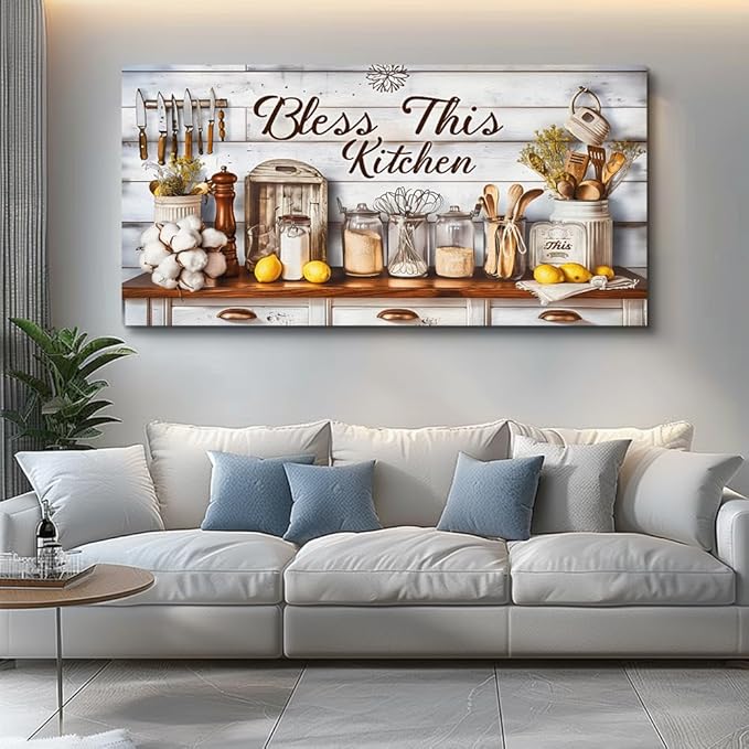 PHAOHUAXM Large Wall Art For Living Room Canvas Wall Decor For Bedroom Office Decoration Kitchen And Dining Room Painting Framed Pictures Printing Artwork Room Mural Aesthetic Home Decor 30"x60"