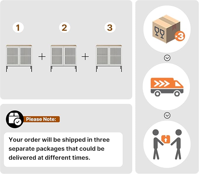 Farmhouse TV Stand for TVs up to 95 inch, 3 in 1 Entertainment Center TV Console with Storage Cabinets and Metal Base,Media Console for Living Room, Antique White