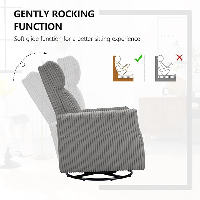 CANMOV Swivel Accent Chair Set of 2, Modern Soft Fabric Chair with High Back, Accent Chairs with Arms, Comfy Single Sofa Chair Swivel Chairs for Living Room Bedroom Nursery, Grey
