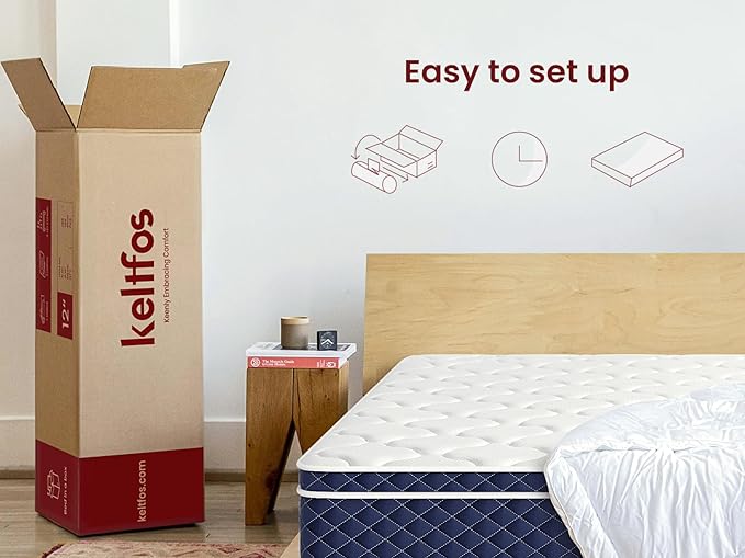 Twin Mattress 12 Inch, Medium Multilayer Cooling Gel Memory Foam Hybrid Mattress for Pain Relief & Deep Sleep, Twin Size Bed in a Box, None of Fiberglass