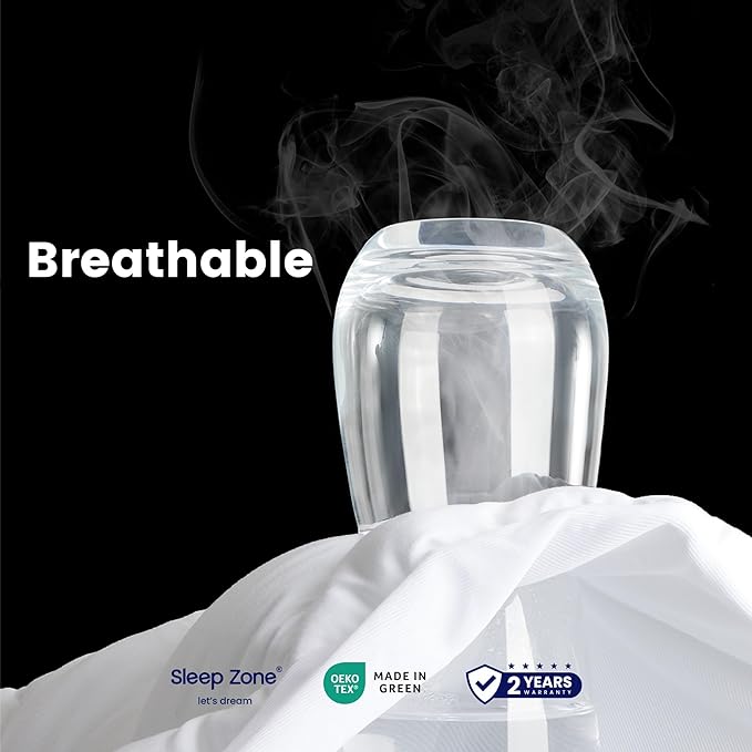 SLEEP ZONE Cozy Mattress Pad Cal King Size, Extra Deep Pocket, Non Slip and Washable Mattress Protector, Dust Proof (White, Cal King, 72x84)