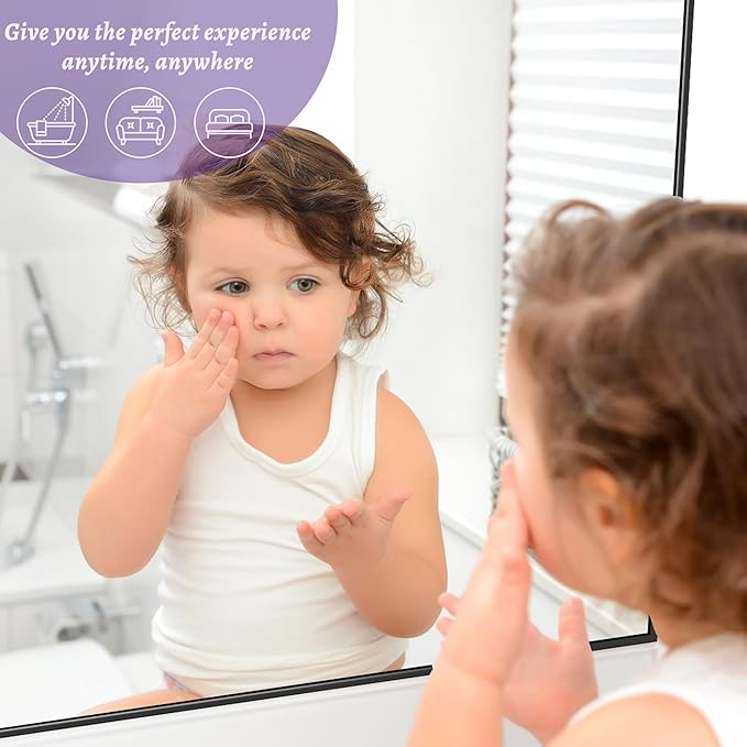 Bathroom Mirror, Wall Mirrors, Black Metal Framed Wall-Mounted Mirrors, Bathroom Vanity Mirror for Over Sink, Living Room, Bedroom, Entryway, 30x40 Inch, Black