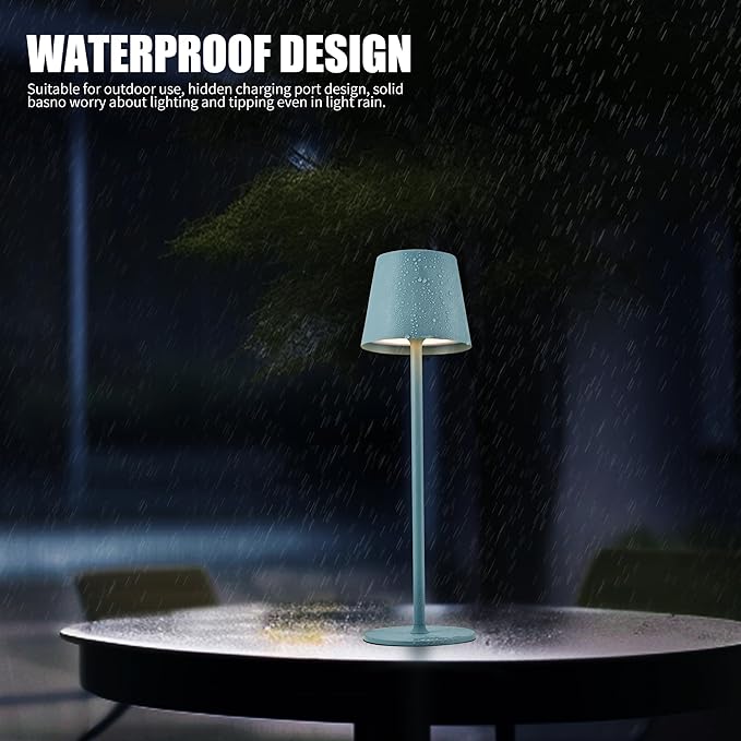 BGFHome Cordless Table Lamp LED Desk lamp,5000mAh Rechargeable Touch Night Light Wireless Minimalist Design for/Restaurant/Bedroom/Bars/Outdoor Party/Camping/Coffee Shop 2Pack