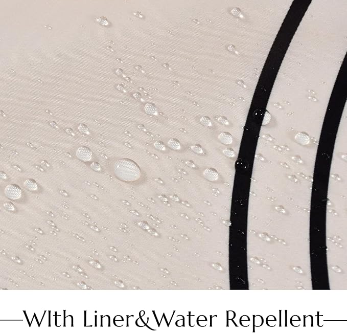 No Hook Shower Curtain with Snap in Liner, Boho Mid Century Modern Arch Heavy Duty See Through Window Waterproof Machine Washable Bathroom Curtain 71" W x 74" L (Pack of 1)