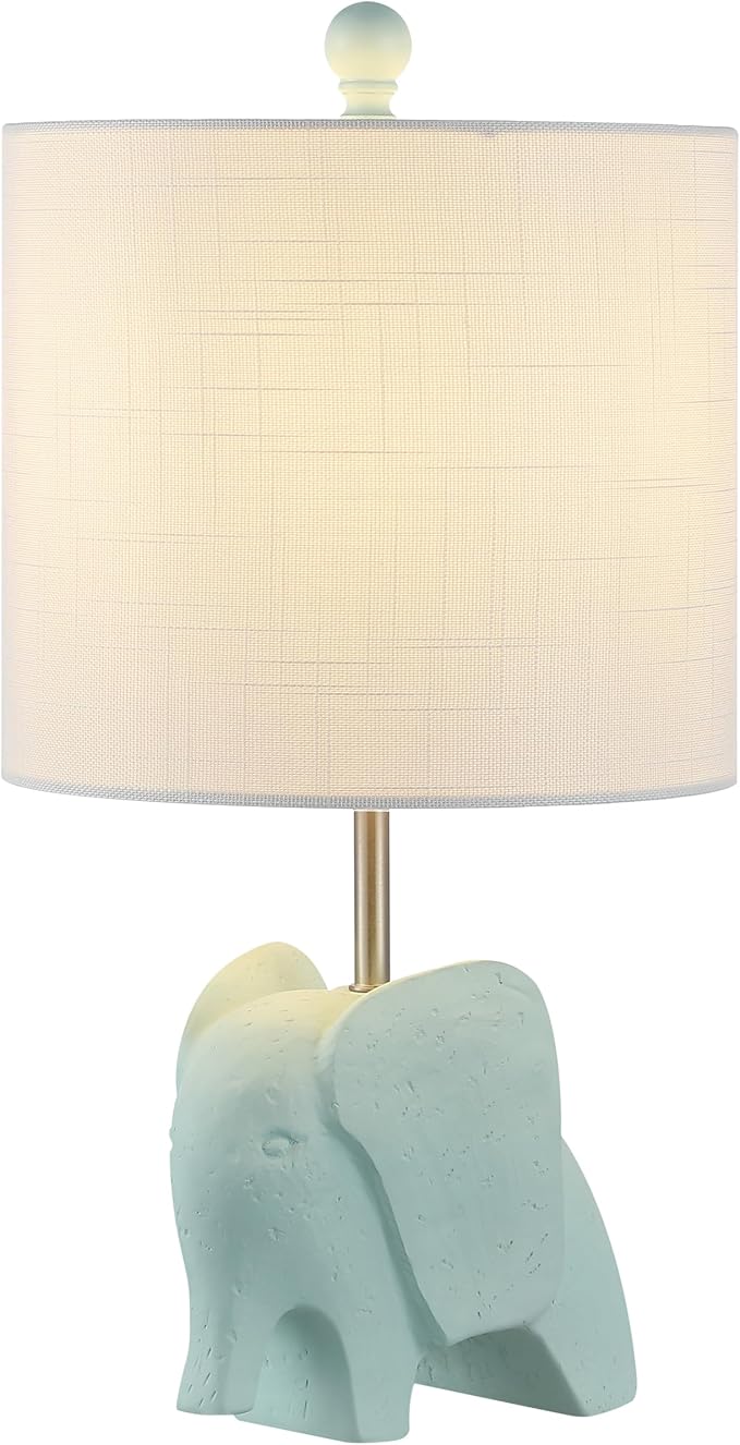 JONATHAN Y JYL1143B Koda 17.5" Eclectic Southwestern Resin/Iron Elephant LED Kids Table Lamp, Global, Transitional, Rustic, Office, Living Room, Dining Room, Bedroom, Hallway, Foyer, Turquoise