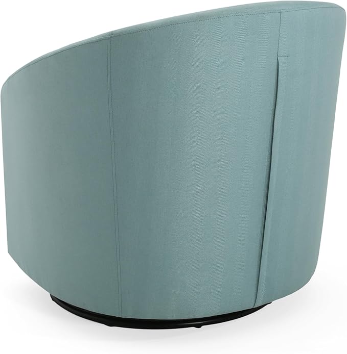 Christopher Knight Home Fabric Swivel Gliding Chair,Swivel Accent Barrel Chair,Comfy Bedroom Chair,Upholstered Barrel Chair for Living Room,Light Blue