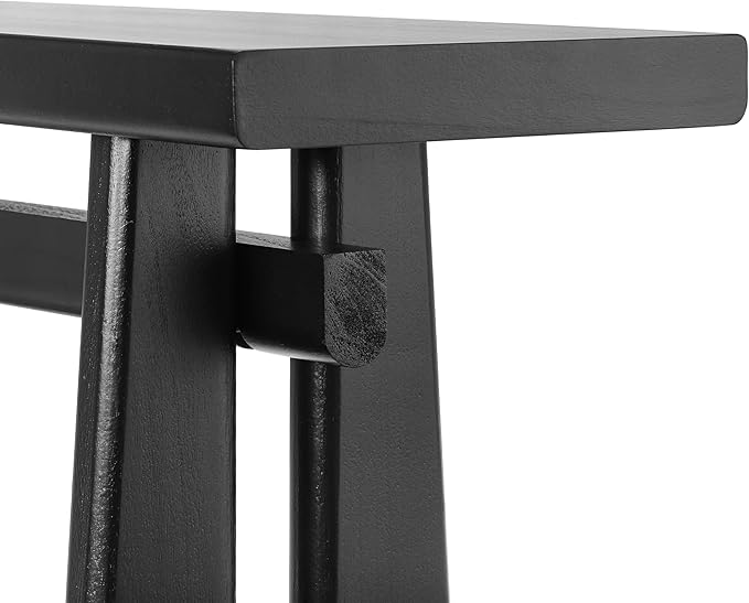 Christopher Knight Home Hirai Narrow Console Table with Geometric Silhouette, Entryway Table with Premium Wood Veneer Finish, MDF Wood Design Display Table for Home Decoration, Living Room, Black