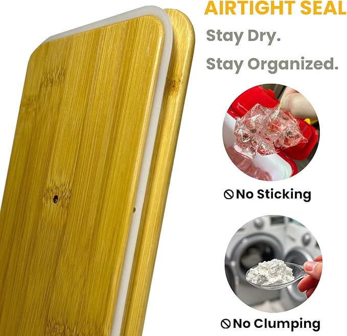 3 Pack Large Laundry Powder Container and Dryer Sheet Holder with Airtight Lid, Clear Plastic Laundry Pods Container for Laundry Room with Scoops, 12 Lables