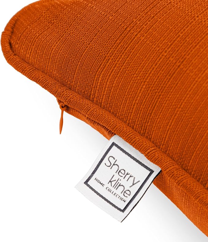 Sherry Kline Sunrise Indoor/Outdoor Square Corded Edge Filled Pillow Cayenne 18"x18" Set of 2