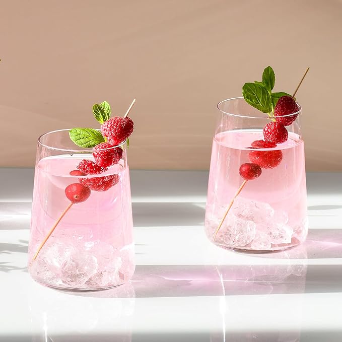 Krosno Water Glasses, 16.5 oz, Set of 12, Infinity Collection, Lead-Free Premium Crystalline Glassware, Everyday Drinking Glasses, Dishwasher Safe, Made in Europe