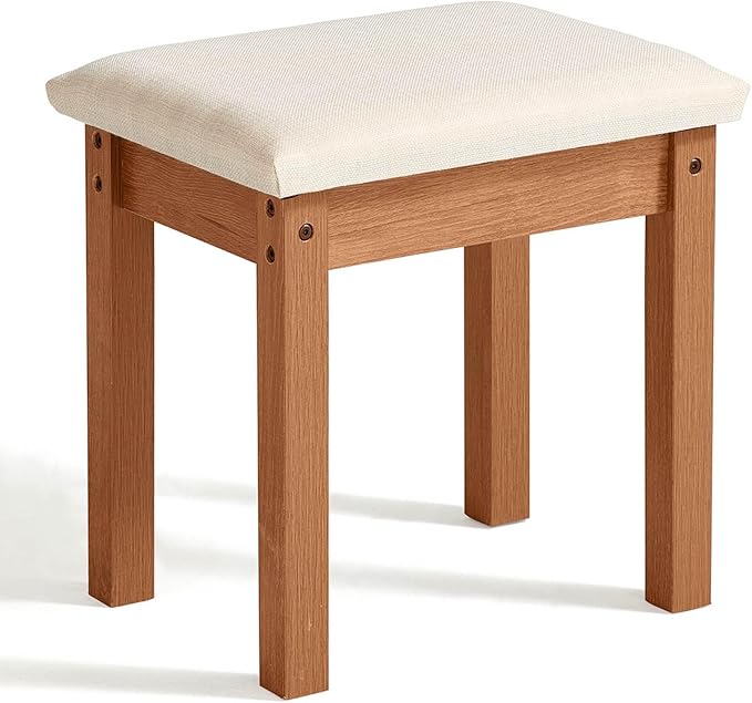 LEYAOYAO Vanity Desk with Mirror and Lights with Stool, 43.5'' Fluted Makeup Vanity with 6 Drawers and Adjustable Shelves,Wood Make Up Vanity Set with Glass Top and Power Outlet for Bedroom