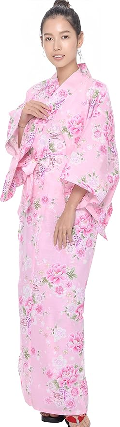 Kimura Jitsugyo Women's Kyoto Traditional Easy Wearing Kawaii Yukata Robe(Japanese Casual Kimono) Set 2