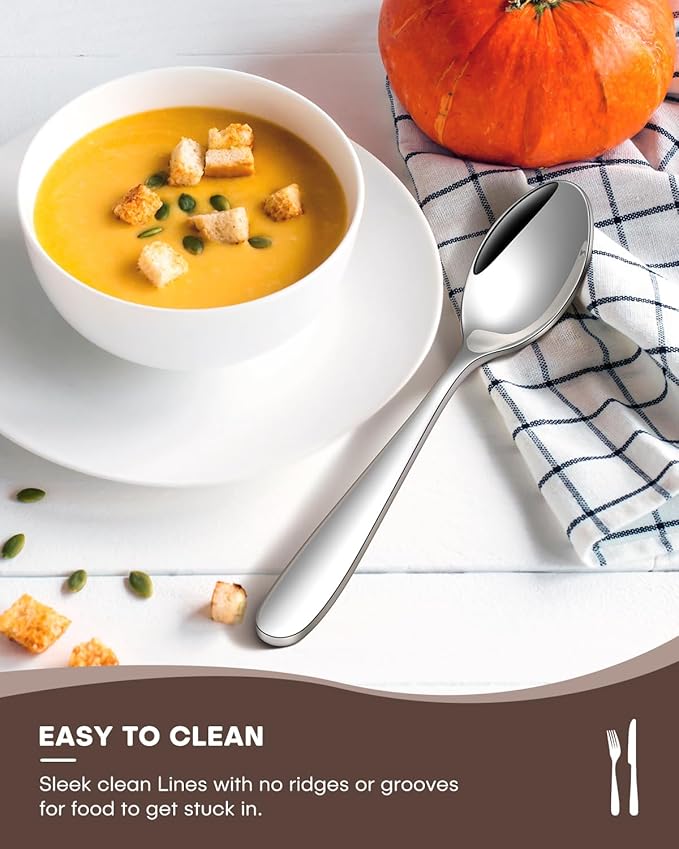 Silverware Set, Ollex 60 Pieces Heavy Duty Stainless Steel Flatware Cutlery Set for 12, Mirror Polished Tableware Eating Utensils Set Include Knife Spoon Fork Set for Kitchen, Dishwasher Safe