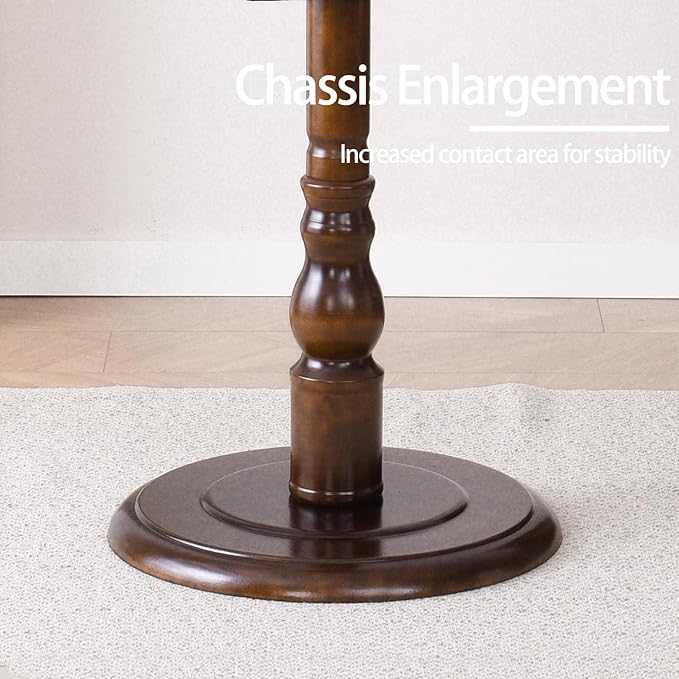 Wooden Coat Rack, Heavy Duty Coat Rack Freestanding with 11 Smooth Hooks, Coat Tree, Vintage Clothes Hanger Stand with Stable Disc Base for Bedroom, Entryway, Office-Load 180lbs (Walnut Brown)