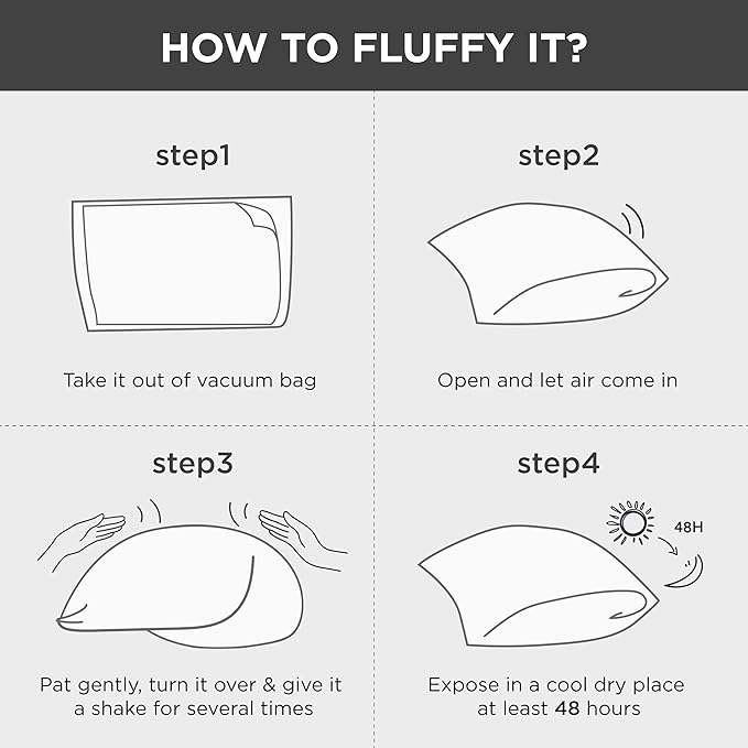 Bedsure Standard Pillows Size Set of 2 - Bed Pillows Standard Size for Sleeping, Soft and Supportive, Hotel Quality, Original Down Alternative Filling for Side, Back Sleepers, 2 Pack