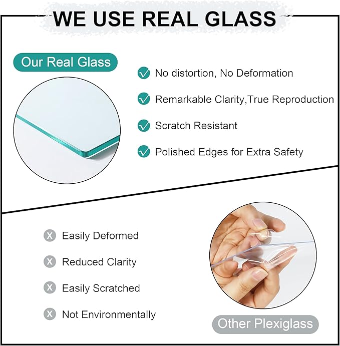 8x10 Picture Frame Set of 4, 8 x 10 Wood Photo Frames with Mat for 5x7, Natural Wooden Frame with Real Glass Cover for Wall and Tabletop Display,Brown