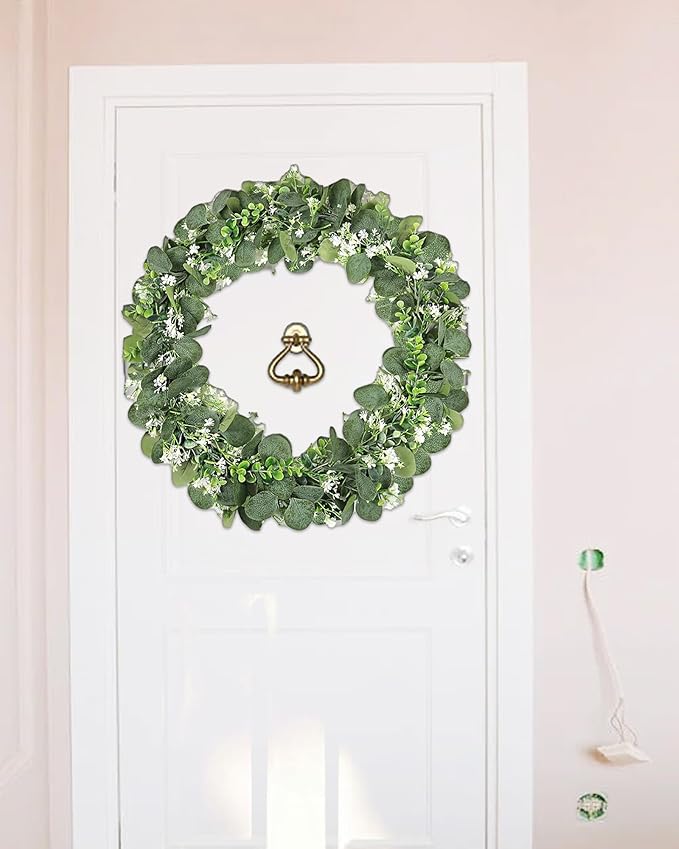 Eucalyptus Garland 6FT Artificial Ivy Greenery Fake Silver Dollar Eucalyptus Leaves Vines Table Decor Green Vine Spring Artificial Vines for Home Mantle Party Decor Indoor/Outdoor (4)