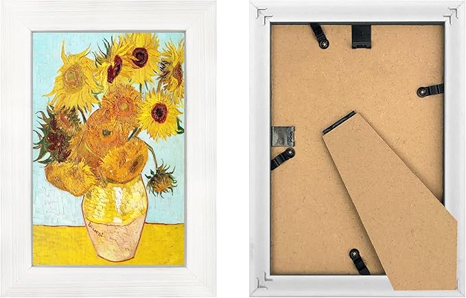 4x6 Picture Frame Set of 6 with Real Glass for Pictures 4x6 Without Mat, Wall Gallery or Tabletop display Photo Frames in White