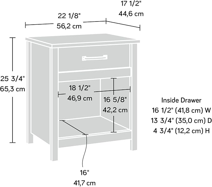 Sauder Cannery Bridge 4-Drawer Chest and Nightstand, Sindoori Mango Finish