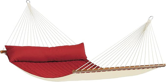 LA SIESTA Alabama Red Pepper - Quilted Spreader Bar Hammock Size King