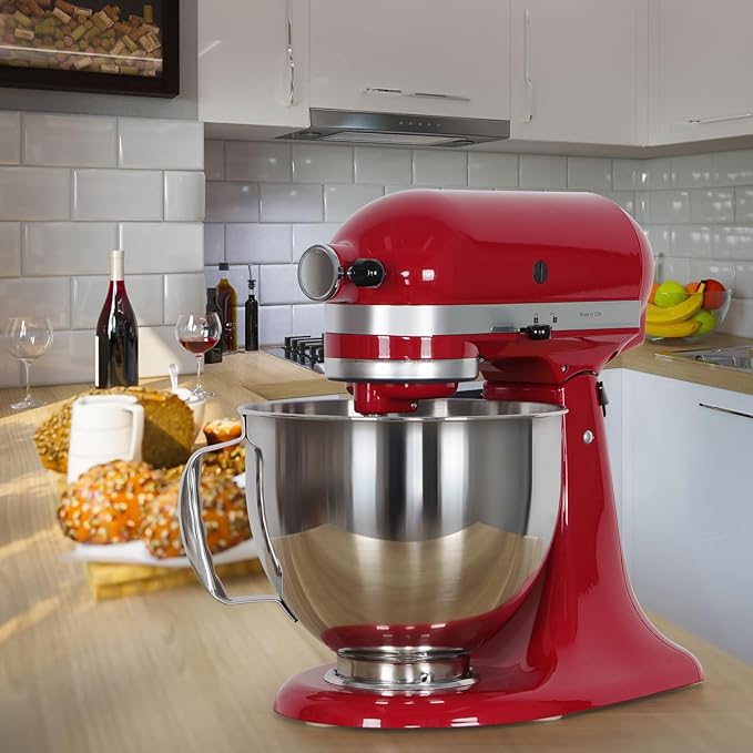 MOLIGOU 5 qt Food-Grade Stainless Steel Mixer Bowl Compatible with Kitchenaid 4.5-5 qt Tilt-Head Stand Mixers, Stand Mixer Replacement Bowl with Handle