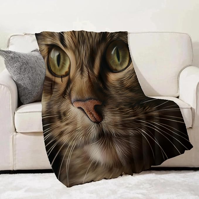 Cat Blanket Gifts for Cat Lovers Women Girls Cute Cat Throw Blankets for Bed Room Couch Soft Lightweight Warm Cozy Throws Decor 50x60in