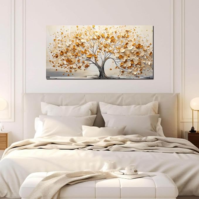 Decorative Painting Tree of Life Canvas Wall Art Pictures for Living Room Bedroom Canvas Wall Decor Large Artwork Wall Decor Ready to Hang Artwork Print with Frame Modern Wall Art Size 24x48 A