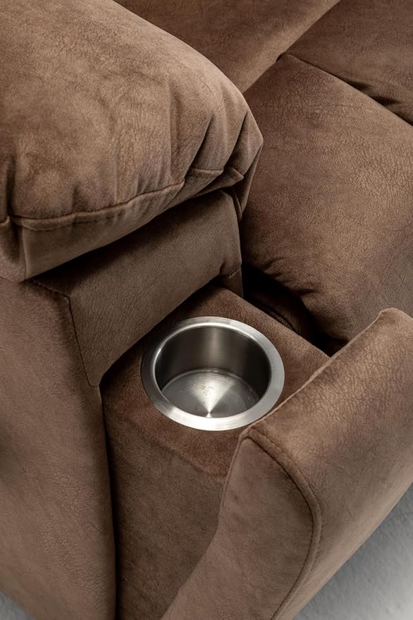 Lift Recliner Chairs for Elderly, 26in Extra Wide Power Recliner Chair with Cup Holder(Hidden), Large Recliner Chairs for Adults Big and Tall Relaxing (Antique Brown)