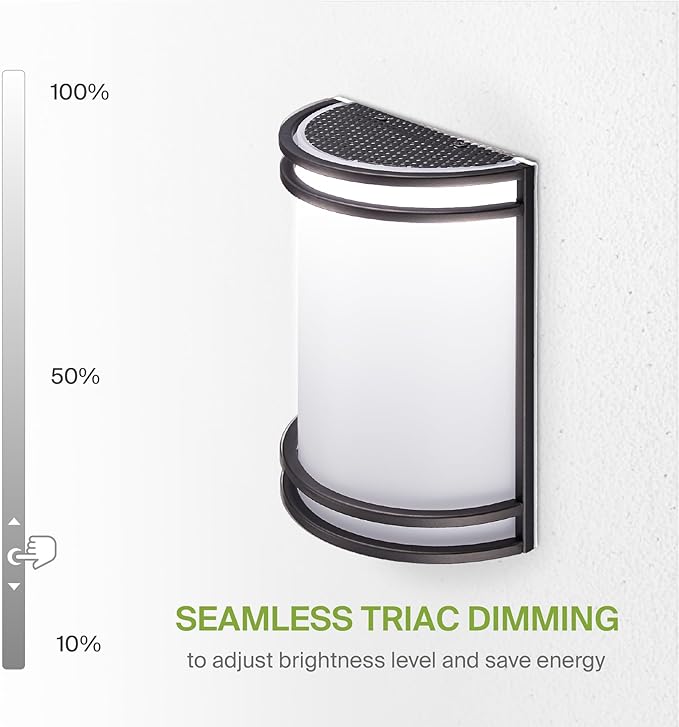 ASD LED Indoor Wall Mount Light Fixture - 10 Inch Modern Interior Oil Rubbed Bronze Wall Sconce Lighting - 3000K 4000K 5000K Adjustable - Half Cylinder Hallway Light Fixture - ETL & Energy Star