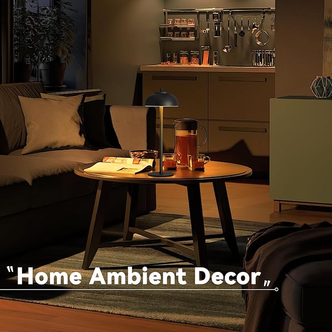 2 Pack Led Cordless Table Lamps Rechargeable,Table Lights Battery Operated-IP65 Waterproof-for Outdoor Patio/Restaurants/Home/Dinner/Table Lighting-Touch Control & Dimmable