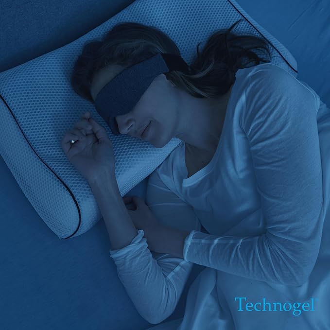 Technogel Deluxe Cooling Gel Pillow - Patented Cooling Technology, Odorless Memory Foam – Breatable Ergonomic Support for Side & Back Sleepers with Washable Cover, 5.5" (Thick)