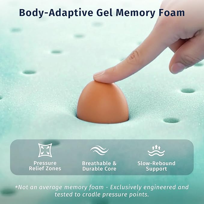 Ballad 3 Inch Memory Foam Mattress Topper, High Density Cooling Pad with Premium Removable Cover, Pressure Relief Bed Topper, (CertiPUR-US & Oeko-Tex Certified) (California King - New)