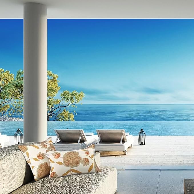 JMGBird Outdoor Throw Pillows Waterproof Set of 2 Outdoor Pillow 18×18 Inch Decorative Pillows for Bed, Couch, Sofa and Patio Furniture