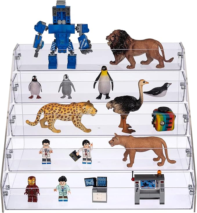 Tiered Spice Rack Acrylic, Spice Rack Shelf Seasoning Organizer for Countertop, Cabinet, Pantry, Kitchen Storage - 5 Tier