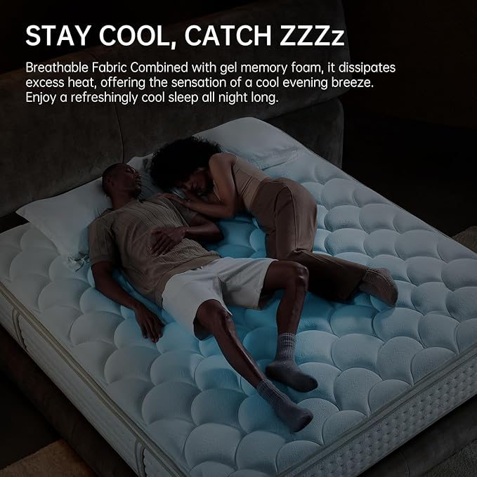 King Mattress 14 Inch, Medium Firm Hybrid with Memory Foam for Pressure Relief & Spinal Alignment - Supportive Comfort Without Sinkage, Superior Zoned Support, Extra Lumbar Support, Motion Isolation