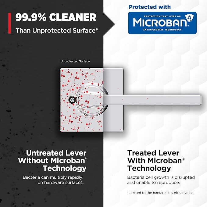 Kwikset Casey Dummy Door Handle, Single Sided Lever for Closets, French Double Doors, and Pantry, Polished Chrome Non-Turning Reversible Interior Push/Pull Lever (Pack of 10)