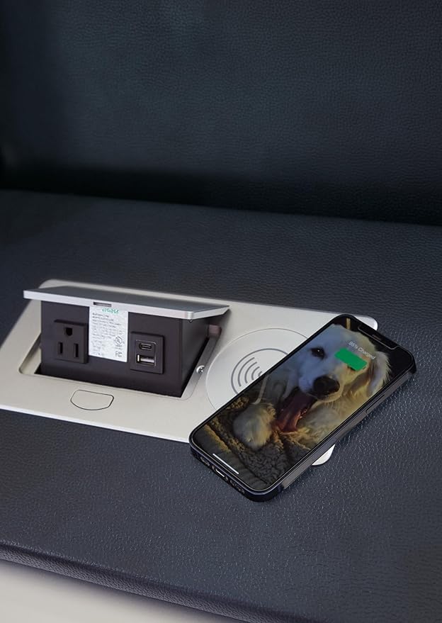 Signature Design by Ashley Fyne-Dyme Contemporary Power Reclining Sofa with USB Charging Ports and Adjustable Headrest, Blue