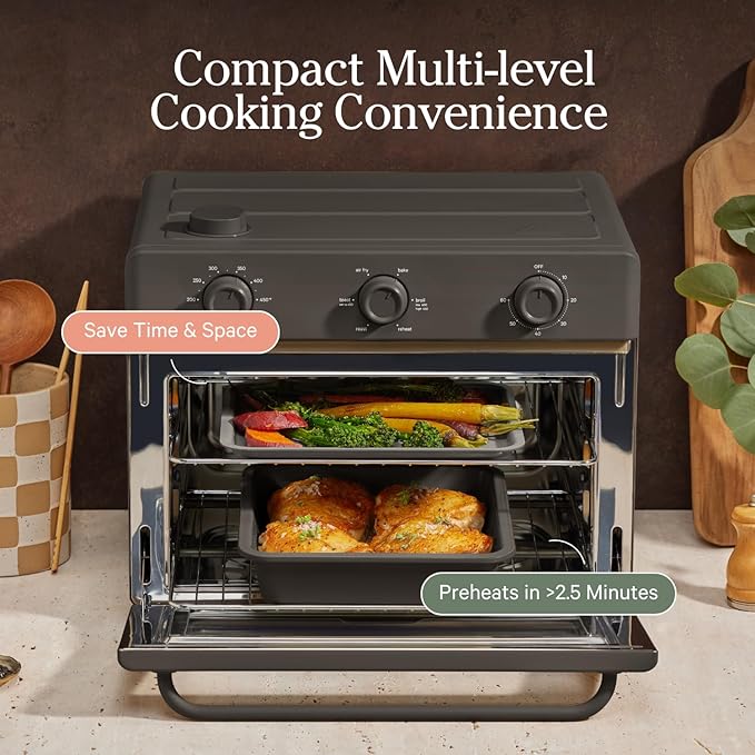 Our Place Wonder Oven Baker’s Kit – 3-Piece Toxin-Free Ceramic Nonstick Bakeware Set (8” Round, 8” Square, 6-Cup Muffin Pan) - Oven-Safe up to 450°F - Spice