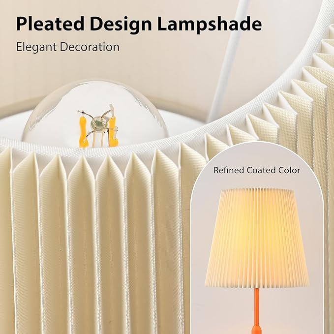 Cordless Table Lamp, 2700K Stepless Dimmable Wireless Touch Lamp with 2 Bulbs, 5200mAh Rechargeable Battery Operated Lamps for Living Room, Kitchen, Bedside, Dining Room, Bar(Orange)