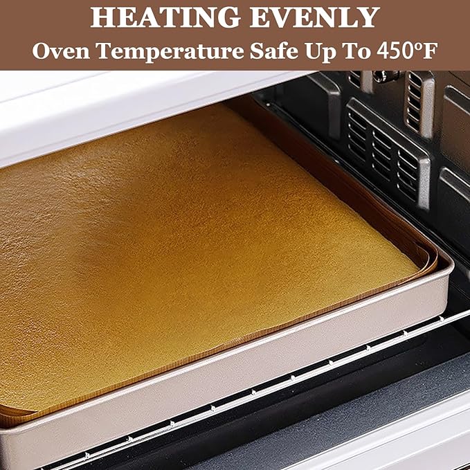 Set of 3 Baking Pans Set, Deep Size Baking Pan Nonstick Cookie Sheet Cake Pan Bread Pan Toaster Oven Tray Bakeware, 9,11,13 inch (Gold)