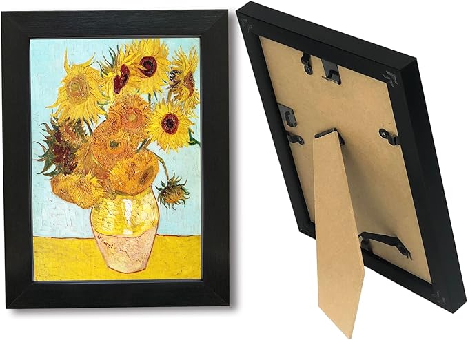 4x6 Picture Frame Set of 6 with Real Glass for Pictures 4x6 Without Mat, Wall Gallery or Tabletop display Photo Frames in Black