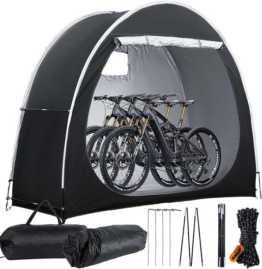 Bike Storage Shed Tent for 2-3 Bikes, 210D Oxford Thick Waterproof Bicycle Shed Tent, Bike Cover Shelter for Motorcycle,Garden Tool etc, Bike Tent/Bike Shed - S