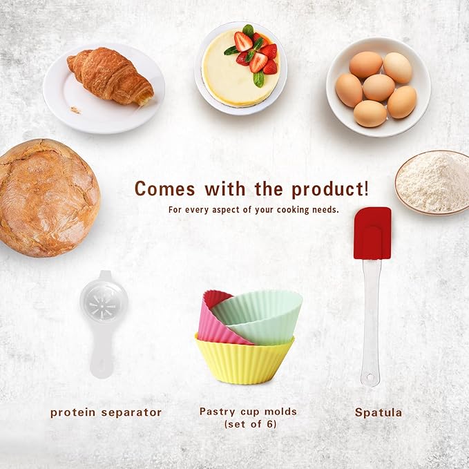 DOBBOR Electric Stand mixer, 9.5QT 660W 6 Speeds Tilt-Head Dough Mixers, Bread Mixer with Dough Hook, Whisk, Beater, Splash Guard for Baking Bread, Cake, Cookie, Pizza, Muffin, Salad and More - Black