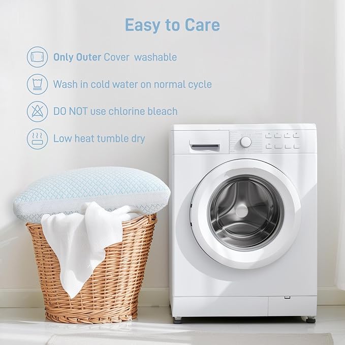 Shredded Memory Foam Cooling Soft Pillow King Size, Adjustable Hypoallergenic Hotel Quality Pillow for Side, Back or Stomach Sleeper, Bamboo Viscose Cover, Oeko-TEX Certified