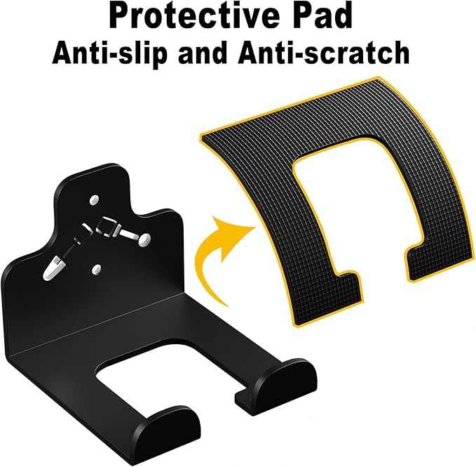 Garage Organization Storage Trimmer Rack, Garden Power Tool Hanger for Grass Trimmer, Hedge Trimmer, Garden Tools, Heavy Duty Weed Whackers Holder Wall Mounted Tool Organizer, 2 Packs