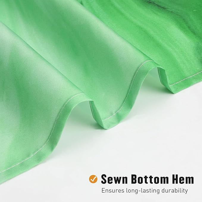 MitoVilla Emerald Green Marble Shower Curtain, Modern Ombre Fabric Cloth Shower Curtains for Luxury Bathroom Decor, Abstract Watercolor Shower Curtain, 72x72