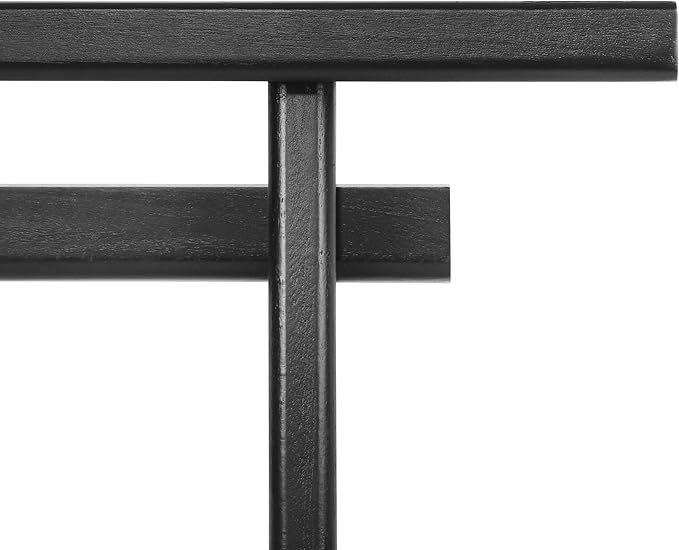 Christopher Knight Home Hirai Narrow Console Table with Geometric Silhouette, Entryway Table with Premium Wood Veneer Finish, MDF Wood Design Display Table for Home Decoration, Living Room, Black